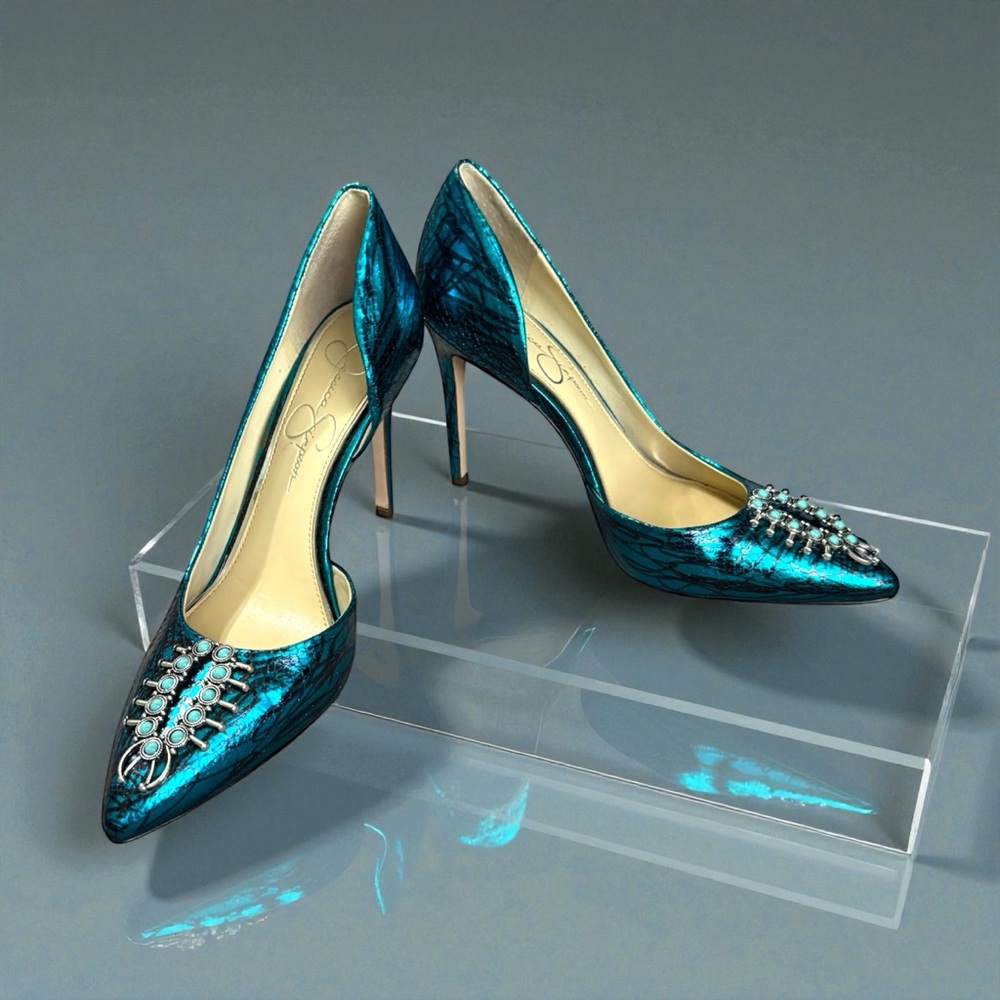 Upcycled Jessica Simpson one of a kind  Heels